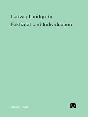 cover image of Faktizität und Individuation